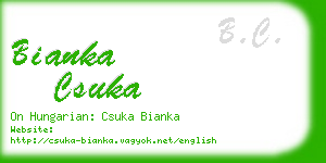 bianka csuka business card